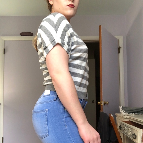 Small Hollister Striped Cropped Sweater - Picture 2 of 5